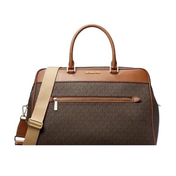 Michael Kors Large Logo Weekender Bag • Brown / Acorn - Picture 1 of 6